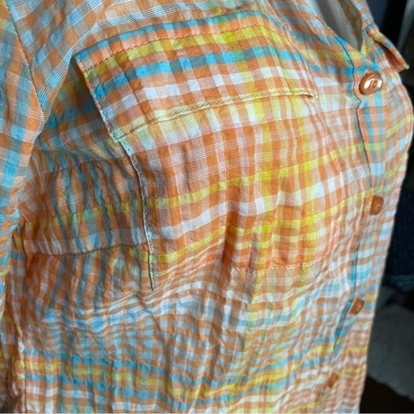 NWT SoHo New York & Company plaid button up blouse size XS - Picture 4 of 6